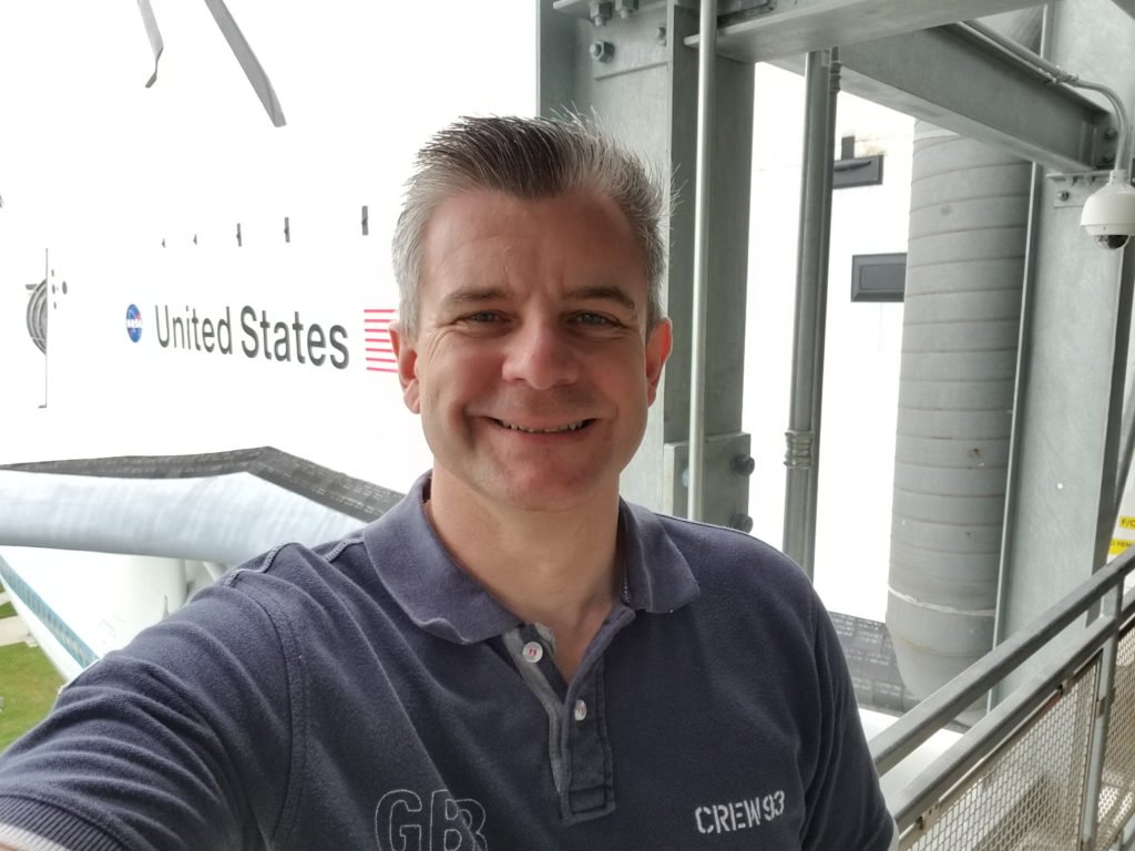 Nigel Yates at the Johnson Space Centre, Houston, Texas