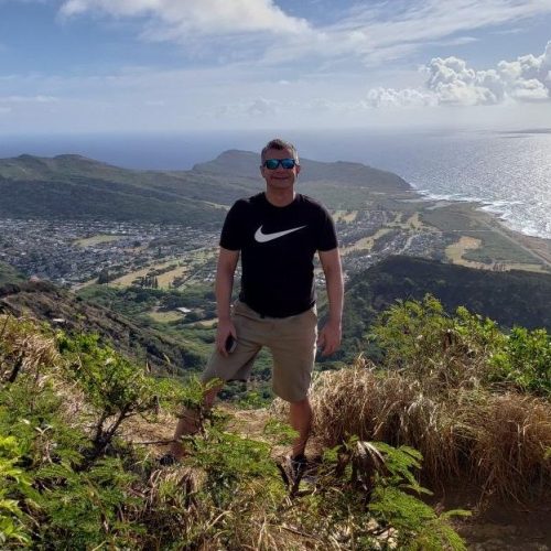 Nigel Yates atop Koko Head, Oahu Hawaii